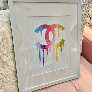 11x14 Wall Art Chanel Watercolor